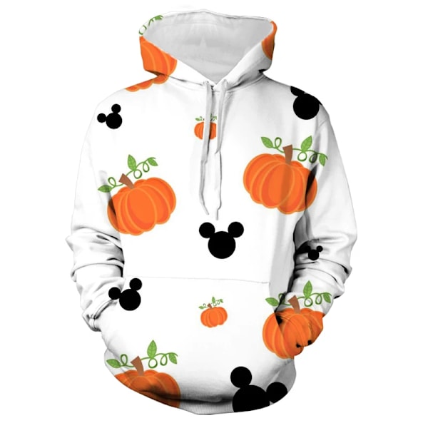 Disney Halloween Hoodie Syksy Miehet Naiset Piirretty Mickey Stitch Painettu Huppu Vaatteet Muoti Rock Hattu Casual Streetweare W14532 4XL