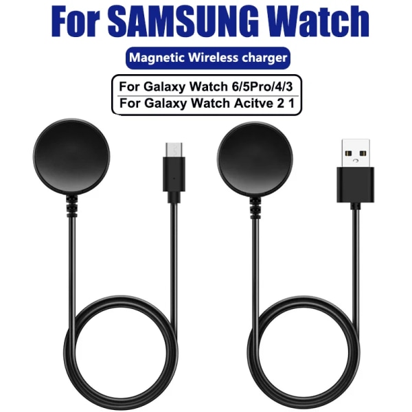 Magnetisk laddare för Samsung Galaxy Watch 6 5 Pro Snabbladdning USB C För Samsung Watch 6 5 4 3 2 1 Universal Bracket for Watch 4