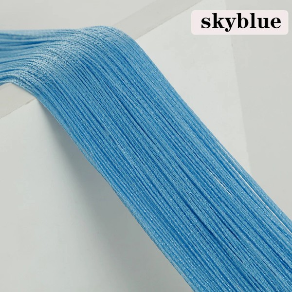 Gardiner til stue 100cmx200cm Trådgardiner til stue Dørvæg Panel Rumdeler Coration Tassel Ridan sky blue 100CM X 200CM