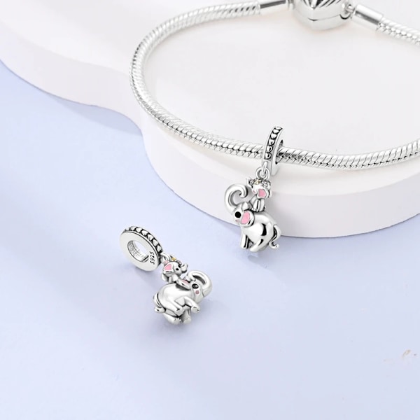 925 Silver Charms Fit Original Pandora Armband Göra Katt Solros Kaktus Hängande Mode Smycken KTC888