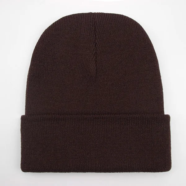 Solid Unisex Beanie Efterår Vinter Uldblandinger Blød Varmt Strikket Hat Mænd Kvinder SkullCap Hatte Gorro Ski Hatte 24 Farver Beanies Coffee