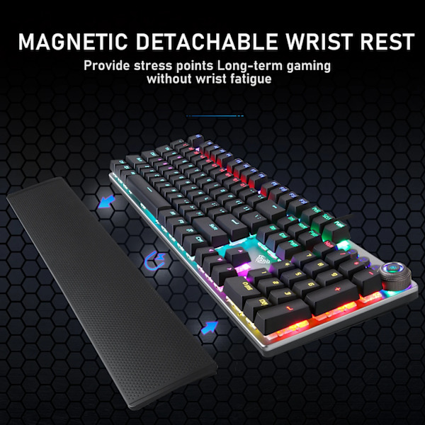 Aula F2088 Mekanisk Gaming Tangentbord Anti-Uppsning 104 Brun Blå Switch Blandad Bakgrundsbelysning Tangentbord För Spel Bärbar Datorn 108 blue switch English layout