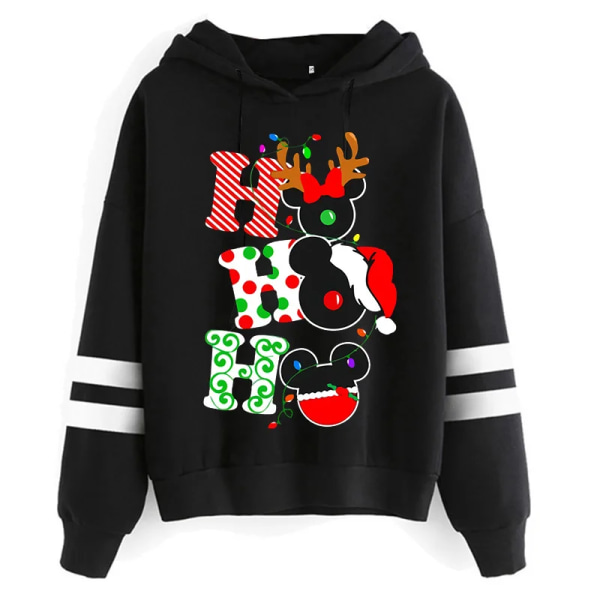 Sweatshirts Ny Y2k 90-tal Kawaii Tecknad Anime Sweatshirt Minnie Mouse Luvtröja Kläder Flicka Pojke Musse Hoody Topp Huvtröjor black2016 XL