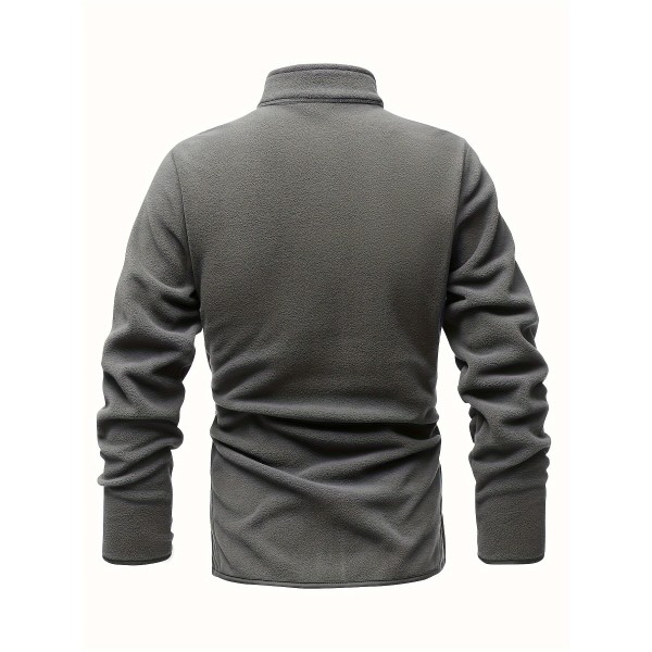 Taktisk dubbelsidig fleecetröja för män, Casual Zip Up Coat för höst och vinter Army Green XXL(54)