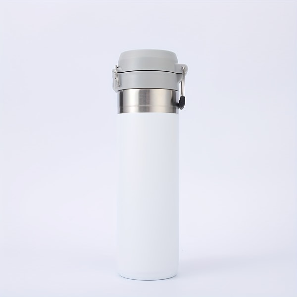 1 st, vakuumflaska, 800 ml/27 oz isolerade vattenflaskor i rostfritt stål, vakuumsportvattenflaska, thermal för utomhusresor White