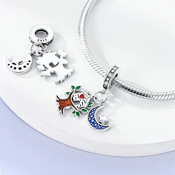 925 Silver Charms Fit Original Pandora Armband Göra Katt Solros Kaktus Hängande Mode Smycken KTC887