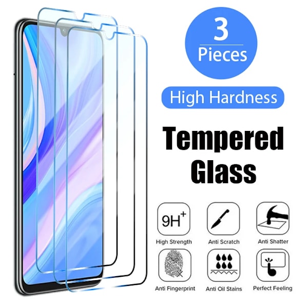 3Pcs 2Pcs Skärmskydd För Huawei P30 P40 P20 Mate 20 Lite Y6 Y7 Härdat Glas På Hua Smart Z 2019 2021 Nova 5T Glass Huawei P Smart 2019 2PCS Tempered Glass