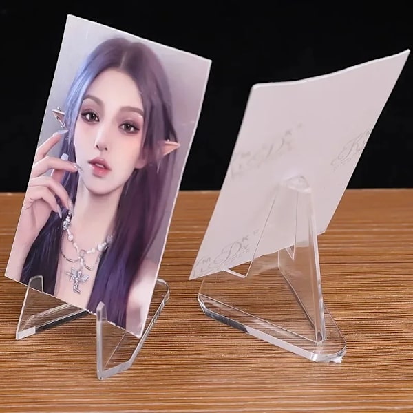 Gennemsigtige Toploaders Kpop Idol Photocard Sleeve Frame Anti-scratch PS DIY Gaming Trading Card HD Collect Holder Display Stand 5Set