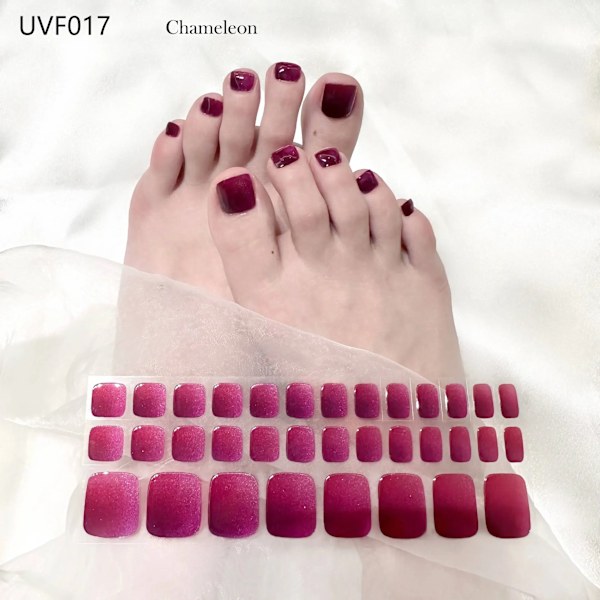 34Tips Toe Semi Curing Gel Kynsi Tarra Kovetetaan UV-Lampulla Geeli Tarra Korealainen Semi Cured Foot Gel Kynsi Art Wraps BSJ0067