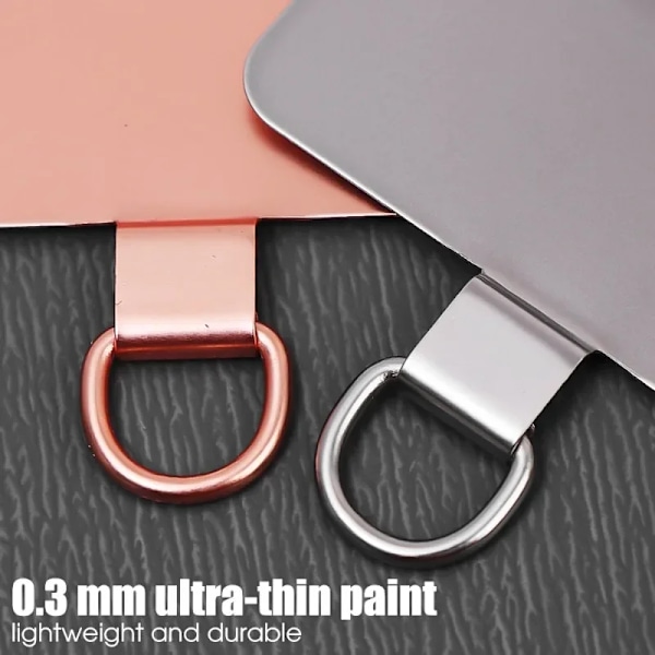 4/1 Patch Clips Rostfritt Stål Telefon Tether Tab Universal Crosskropp Anti-Förlorad Telefon Lanyard Ersättning Del För Mobiltelefon 1pcs Rose Gold B