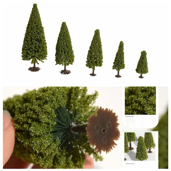 10 Computere Model Pine Træ Miniature Pine Træ Skov Tog Jernbane Krigsspil Layout Diy Landskab Scenografi Jul Dekorationer 5.5cm-5