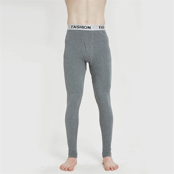 Mænds Termisk Underundertøj Bomulds Leggings Tynde Underbukser Bløde Og Komfortable Bukser Mænds Tøj Størrelse M til 4XL Dark Grey XXL(65-75kg)