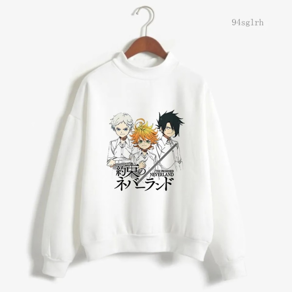 The Promised Neverland Hoodie Herr Harajuku Mode Streetwear Emma Norman Ray Kawaii Cartoon Graphic Sweatshirt Unisex Man 30951 XL