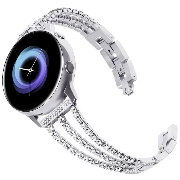 Lyxigt klockarmband för Samsung Galaxy Watch 6 5 4 Classic 42mm 46mm/ 3 41mm 45mm/ Moto 360 Smartwatch Band Armband Black 20mm