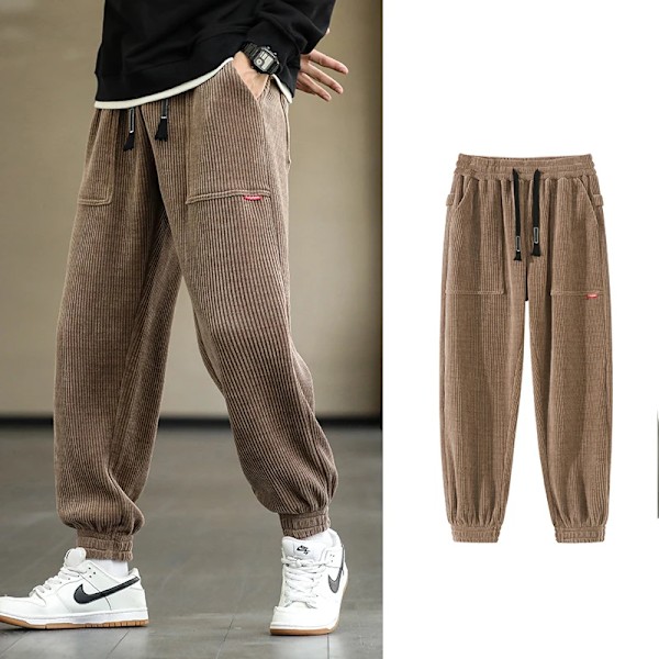 2022 Ny Höst Vinter Träningsbyxor Män Baggy Joggers Mode Streetwear Loose Casual Harem Byxor Plus Size 8Xl Khaki 8XL