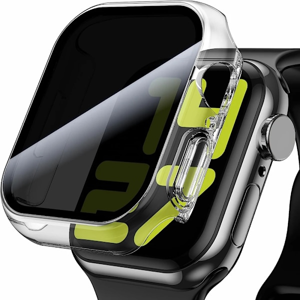 Apple Watch Series 9/8/7/6/5/4/Se:n suojakotelo, näytönsuojalla, 45 mm, 41 mm, 44 mm, 40 mm, 49 mm, karkaistu kalvo, iWatch-lukko Transparent 41mm series 7 8 9