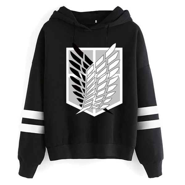 Unisex Attack on Titan Hoodies Herr Harajuku Shingeki No Kyojin Kläder Anime Manga Sweatshirt Hip Hop Lös Casual Streetwear 9016 Asian M