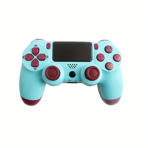 Kontroll för PS4-kontroller, Ersättning för Playstation 4-kontroller/Slim/PC/IOS/MAC, trådlös kontroll PS4-fjärrkontroll med uppgraderad joystick/ Bluetooth Berry  Blue