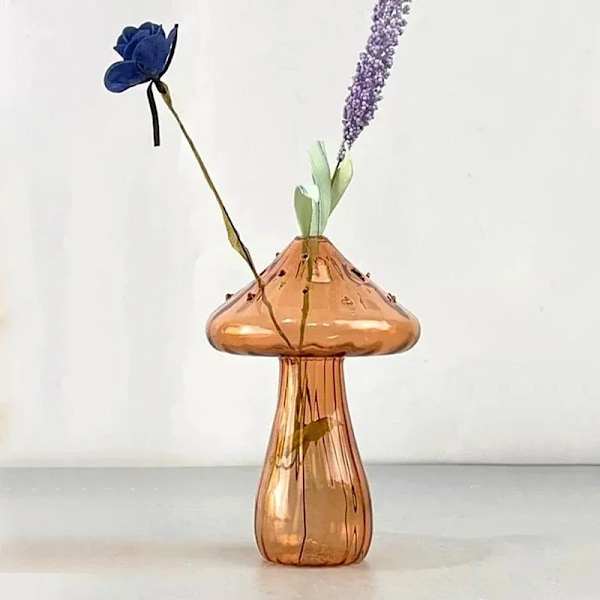 Mini Bud Vase Glas Svampe Aromaterapi Flaske Hydroponisk Blomst Dekoration Hjem Dekoration Nordisk Vase Skrivebord Lille Vase 01