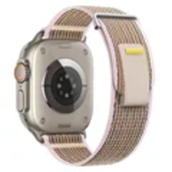 Trail Loop -hihna Apple Watch Ultra 2 49 mm:lle, sarja 9 8 7 45 mm:lle, 41 mm:lle, urheilullinen nailonranneke iWatch 6 5 4 3 SE 44 mm:lle, 40 mm:lle, 42 mm:lle Pink sand beige For 38mm 40mm 41mm