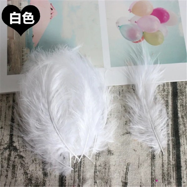 Naturlige Fjer 50 stk 4-6 Tommer 10-15cm Tyrkiet Marabou Fjer Plume Fluffy Bryllupskjole DIY Smykker Dekoration Tilbehør Fjer light pink