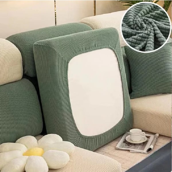 Tjocka elastiskt cover för vardagsrum Enfärgad möbelskydd Soffa Cover överdrag avtagbara sofföverdrag Color 2 N1 ( 50-63cm ) 1pc