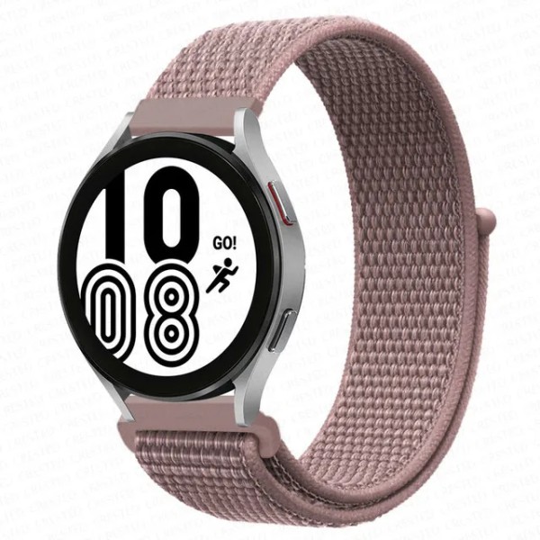 Nylon loopband för Samsung Galaxy Watch 6 4 classic/5 Pro/active 2/3/Gear S3 20mm/22mm Armband Huawei watch GT 2e 3 pro band rose 22mm