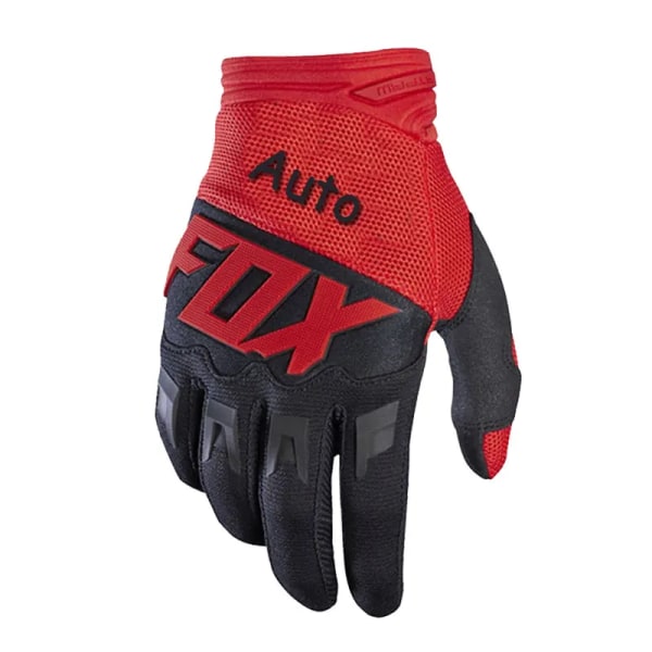 AutoFox Motocross Racing Handskar Herr Rider Offroad MX MTB Mountain Bike Guantes Downhill Full Finger Motorcykel Luvas Handskar Red---Black XL