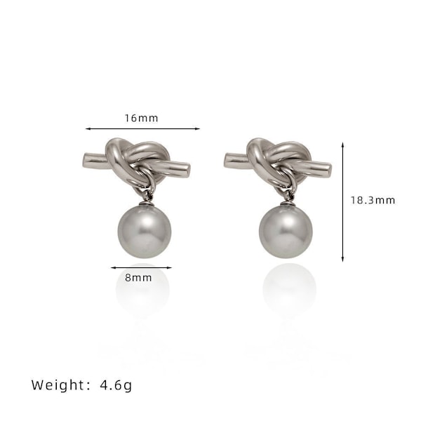 Rostfritt Stål Europeiska Och Amerikanska Vatten Lover Knop Armband 26 Brev Pendant Diy Kärlek Knop Kubanska Länkkedja Guldplätade Twist Silver Earrings