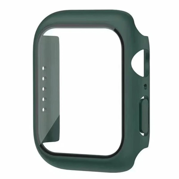 Glas+ Cover för Apple Watch Screen Protector Case 41mm 45mm 42mm 38mm 44mm 40mm Reptålig skyddande iWatch 9 8 7 6 SE 5 Dark green Series456 SE 40MM