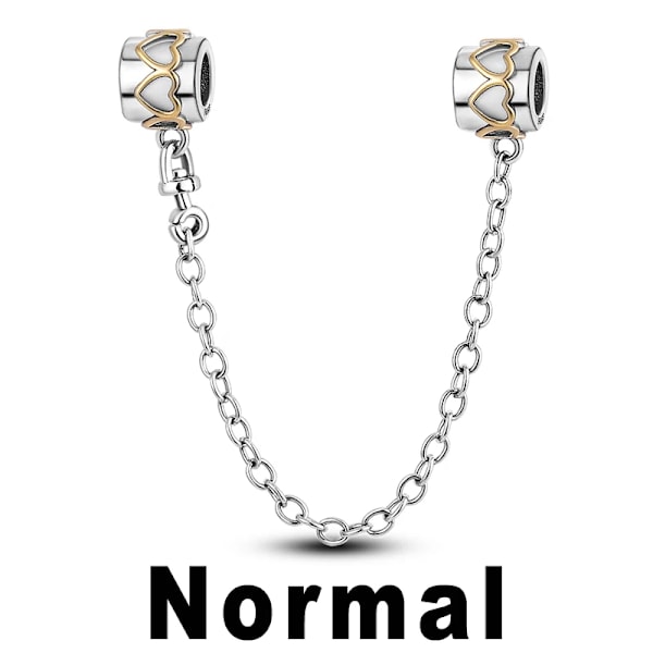 925 Sterling Silver Clip Charms Säkerhetskedja Charm Silikon Propp Pärla Fit Smycken Göra För Pandora Armband T Diy PTC446