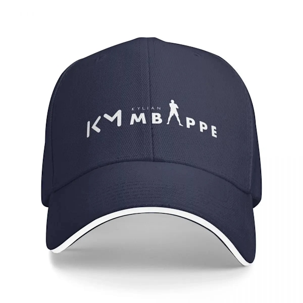 Mbappe Km Fotboll Golf Hat Unisex Style Trucker Cap Klassisk Fotbollsstjärna Pappa Hat Män För Utomhus Headwear Justerbar KM-Navy Blue One Size