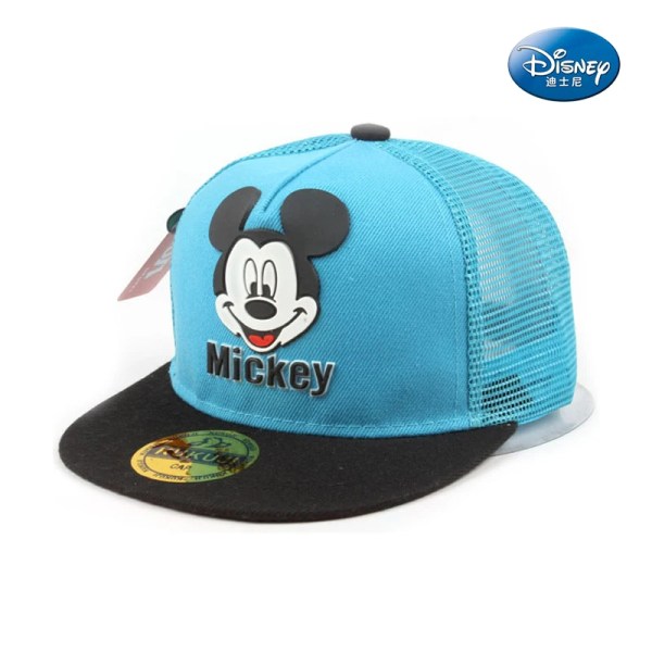 Waflera Musse Pigg Baby För Barn Pojke Flicka Cap Mode Barn Snapback Hip Hop Hatt Barnhattar Kepsar blue black net