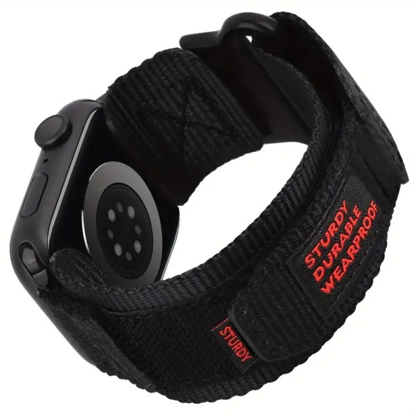 Sportrem med flätad design för Apple Watch, sportband i nylon kompatibelt med Apple Watch Band Series 9/8/7/6/5/SE/Ultra 2 42 44 45 49MM