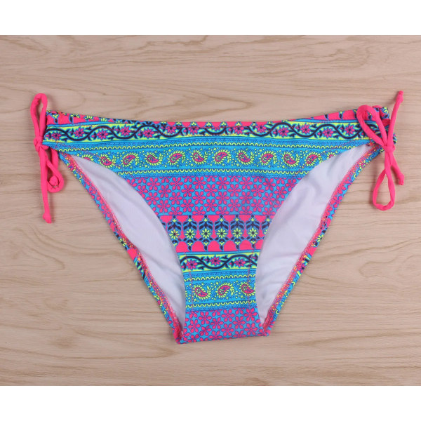 Damgrimma brasilianska Push Up-badkläder Bikini Tribal Bandeau Floral Diamonds Stripe Baddräkt Beach Wear Bikini MULTI L