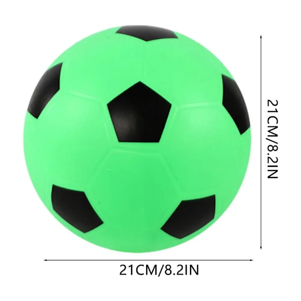 Stille Fodbold Bold Størrelse B Hoppende Lydløs Bold 21cm Fodbold Indendørs Stille Blød Bold Luft Hop PVC Bold Sports Legetøj Spil green