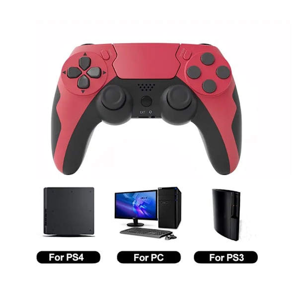 Gaminja P48 Langaton Pelialusta Kuuden Akselin Gyroskoopilla Peliohjain Ps4 Ps3-Konsolille Voittaa 7 8 100 Dual Vibration Pc Joystick Wine Red Black