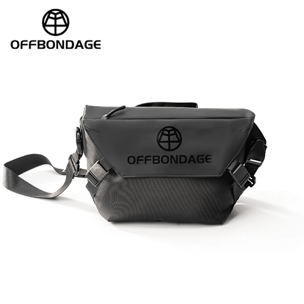 OFFBONDAGE Multifunktionell Crossbody-väska Stor Kapacitet Fritidscykling Crossbody-väska Ren Färg Unisex Reseväska OFF-XK88