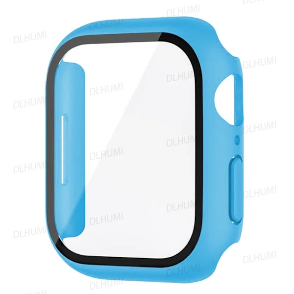 Karkaistu lasi Apple Watchille 9 8 44mm 40mm 42mm 38mm 41mm 45mm PC-puskurin näytönsuoja iWatch-sarja 7 6 5 3 SE. tan blue Series 123 42MM