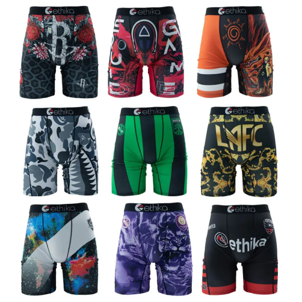 Print Herr Underkläder Boxer Cueca Man Trosor Underkläder Herr Kalsonger Boxershorts Trunks Plus Size S-XXXL Herr Boxershorts 1118 M