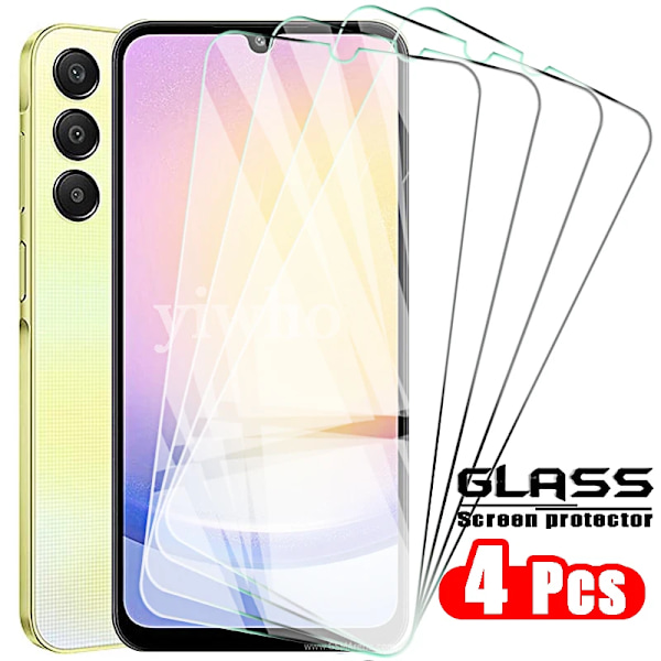 4St Härdat Glas För Samsung A25 A15 A05s A54 A34 A24 A04s A73 A53 A33 5G A13. 4G På Galaxy Skärmskydd Skyddsfilmer Skyddsfilmer 4pcs HD For Samsung A05s