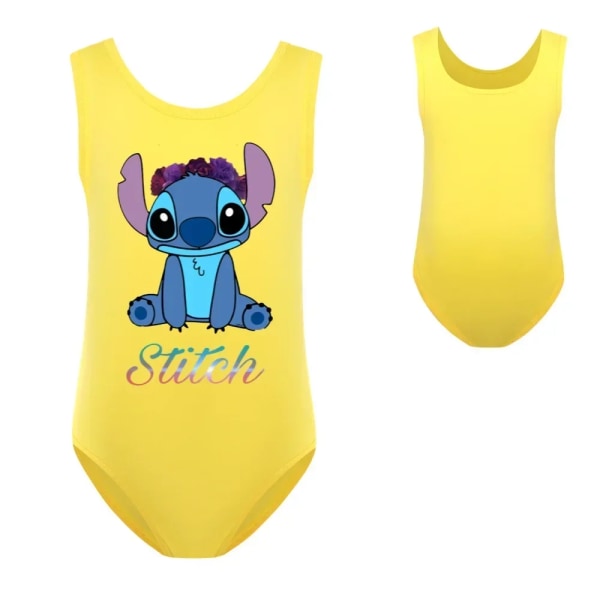 Disney Cute Cartoon Stitch Girls Mode Casual Mångsidig tecknad baddräkt Barnkläder Barnbaddräkt C 100CM