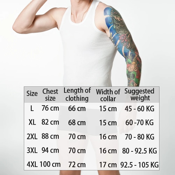 6 stk. Mænd Bomuld Atletiske Tank Top Ærmeløs Tank A-Shirt Åndbar Fugt-Vikande Undertrøje Sommern Lette Underbukser White Grey Black 2XL(70-80kg)