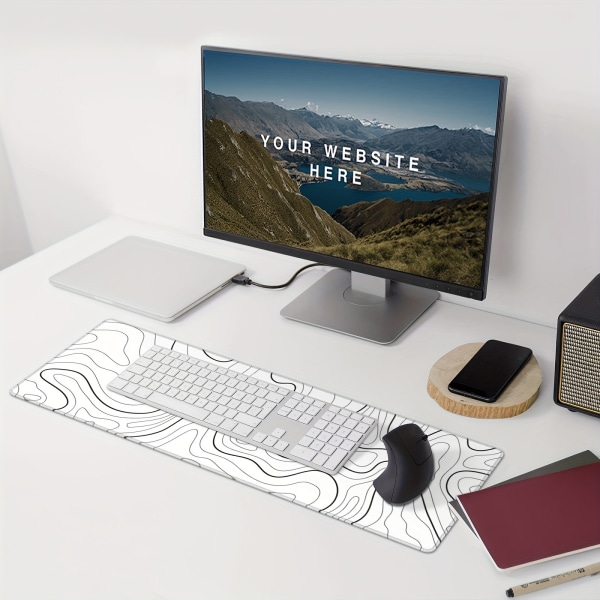 Få ditt skrivbord att se bra ut med en förlängd spelmusmatta med topografisk kontur!