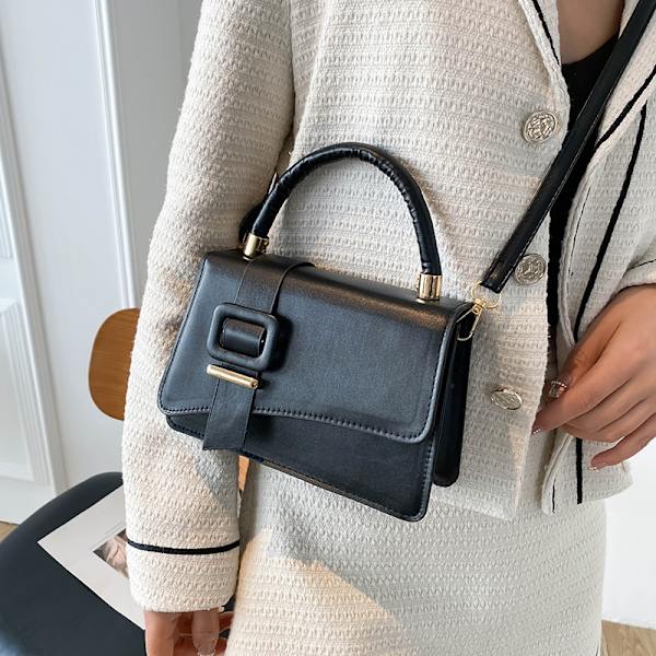 Ny 2022 Internet Kendis Crossbody All-Matching Tekstur Håndtaske Koreansk Stil Enkel Mode Axel Tekstur Lille Firkantede. Tasken Red