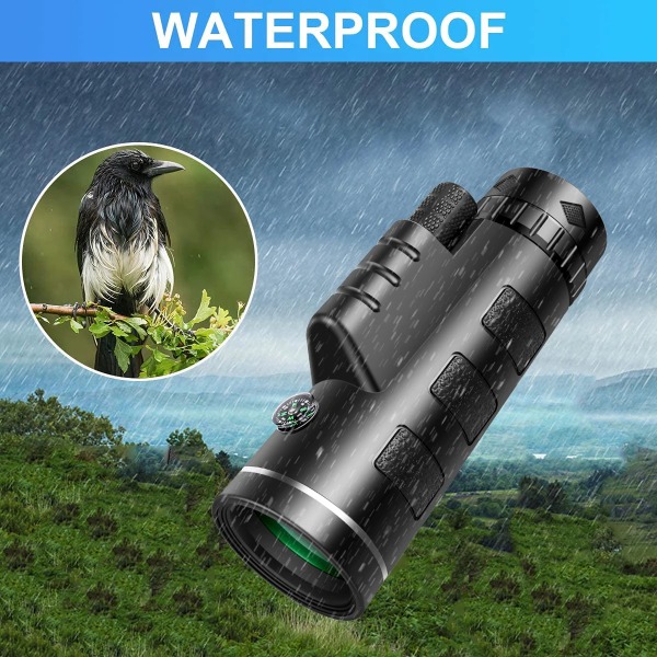 40X60 Teleskop Professionell Monocular Kraftfull Kikare HD Pocket Teleskop med stativ för Resesemester som present Teleskop Telescope