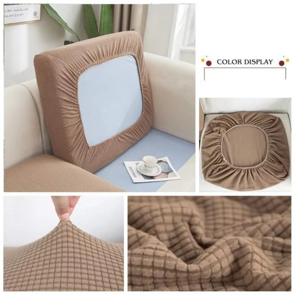 Tjocka elastiskt cover för vardagsrum Enfärgad möbelskydd Soffa Cover överdrag avtagbara sofföverdrag Color 2 Backrest Cover