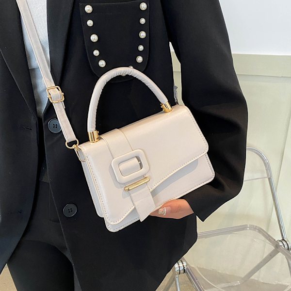 Ny 2022 Internet Kendis Crossbody All-Matching Tekstur Håndtaske Koreansk Stil Enkel Mode Axel Tekstur Lille Firkantede. Tasken Red