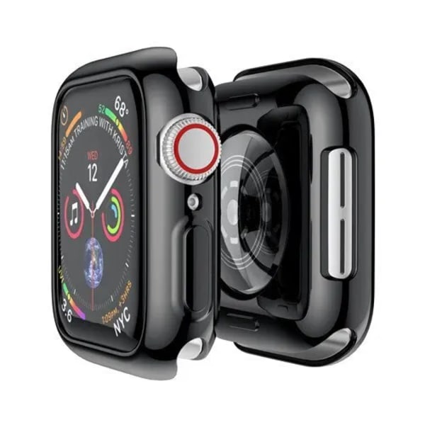 Cover för Apple Watch Case 9 8 7 6 SE 5 4 45 mm 41 mm 44 mm 40 mm TPU mjuk genomskinlig stötfångare iWatch 3 42 mm 38 mm skal Black Series 9 8 7 45mm