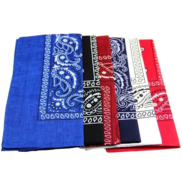 Bomull Multifunktion Paisley Bandana Headscarf Cashew Blomma Scarf Hip Hop Huvudband Square Scarf Näsduk För Kvinnor Män 2